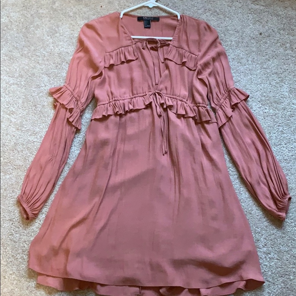 Blush long sleeve dress